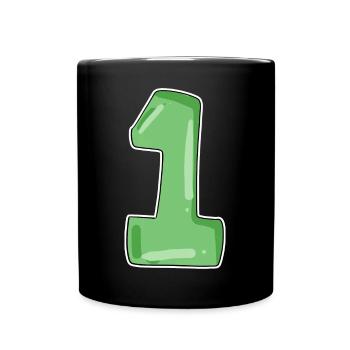 Number 1 - Full Colour Mug - black - Front