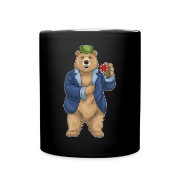 Bear Poker Jetons de poker - Mug uni - noir - Devant