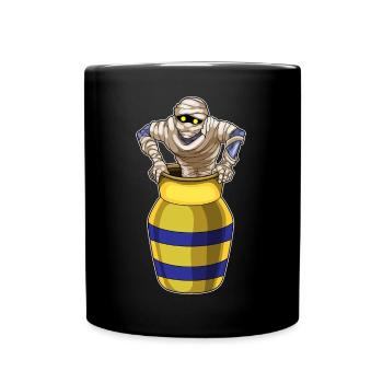 Mumie Halloween Vase - Tasse einfarbig - Schwarz - Vorne