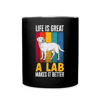 Labrador Retriever blanc Labrador Labrador blanc - Mug uni - noir - Devant