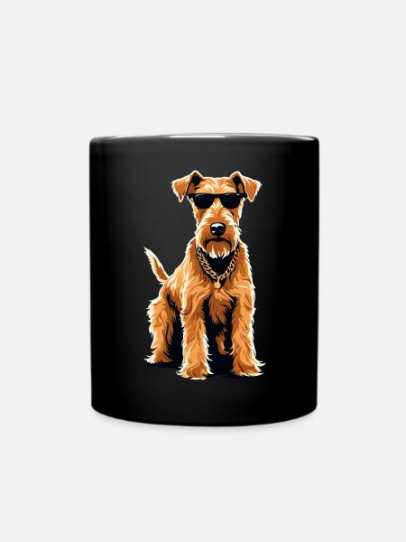 Irish Terrier Gangsta Gangster chien cadeau - Mug uni - noir
