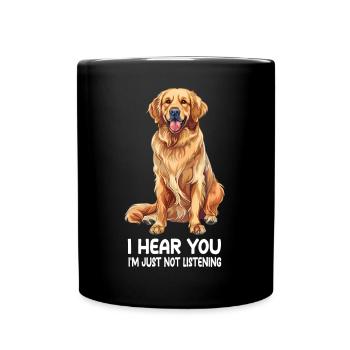 Golden Retriever - Tasse einfarbig - Schwarz - Vorne