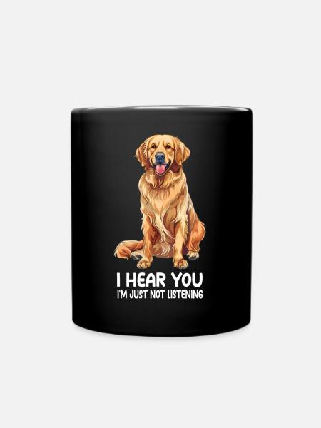 Golden Retriever - Full Colour Mug - black