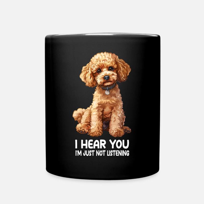 Pudel - Tasse einfarbig - Schwarz