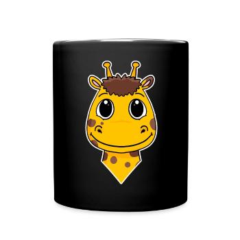 Giraffe Head - Full Colour Mug - black - Front