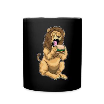 Lion Cheeseburger - Mug uni - noir - Devant