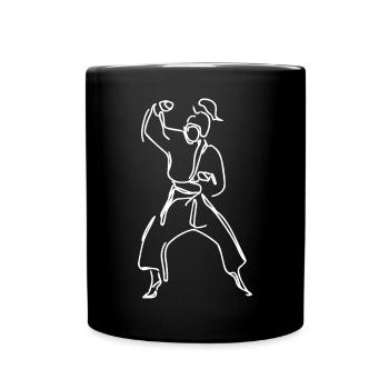 Female Karateka - Full Colour Mug - black - Front