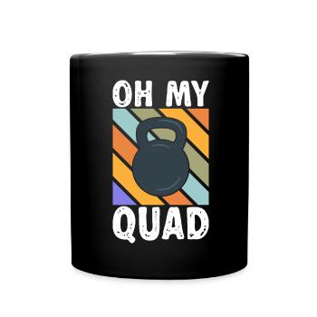 Kettlebell Workout Fitness Training - Full Colour Mug - black - Front