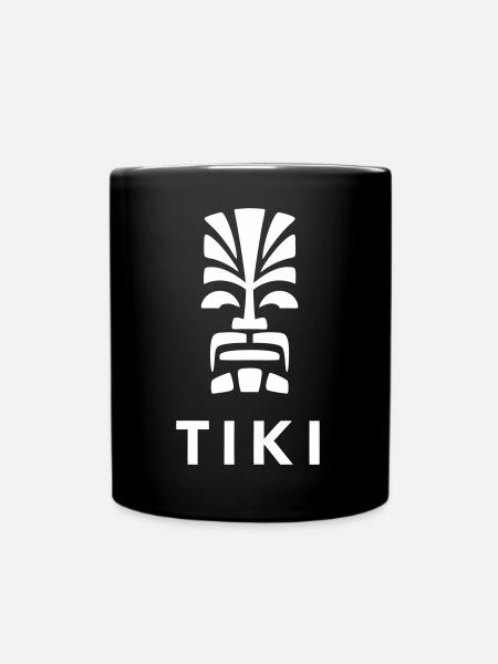Tiki Design Tête Polynésienne Vivid - Mug uni - noir