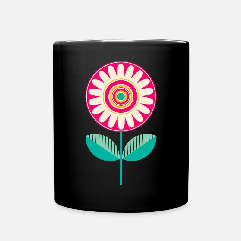 Süße bunte Blume - Tasse einfarbig - Schwarz
