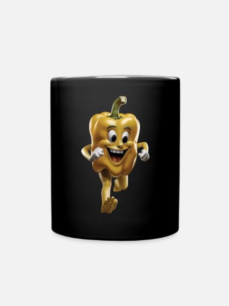 Paprika Geschenk - Tasse einfarbig - Schwarz