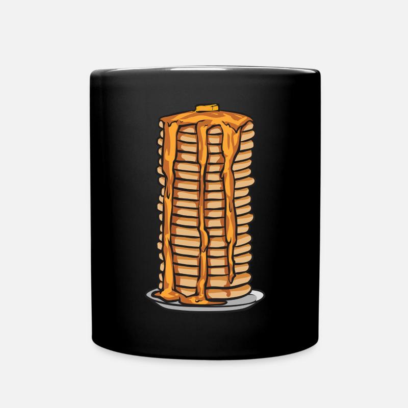 Pancake Frühstück Pfannkuchen - Tasse einfarbig - Schwarz