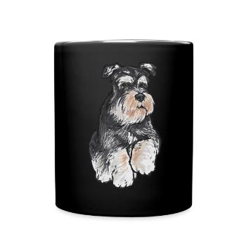 Schnauzer nain Chien Schnauzer - Mug uni - noir - Devant