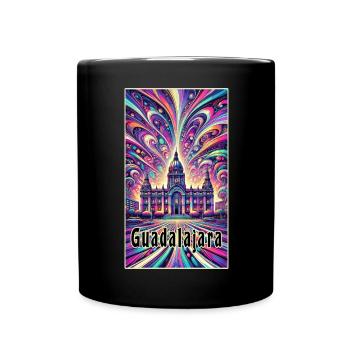 Guadalajara Mexiko Kunst Design - Tasse einfarbig - Schwarz - Vorne