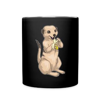 Suricate Banane - Mug uni - noir - Devant