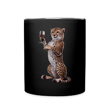 Gepard Wein - Tasse einfarbig - Schwarz - Vorne