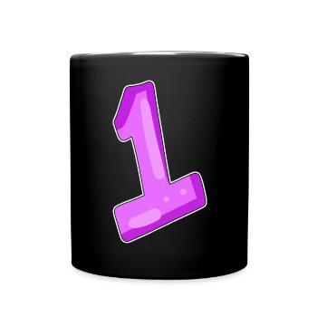 number 1 motif - Full Colour Mug - black - Front