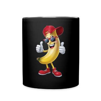 Banane - Tasse einfarbig - Schwarz - Vorne