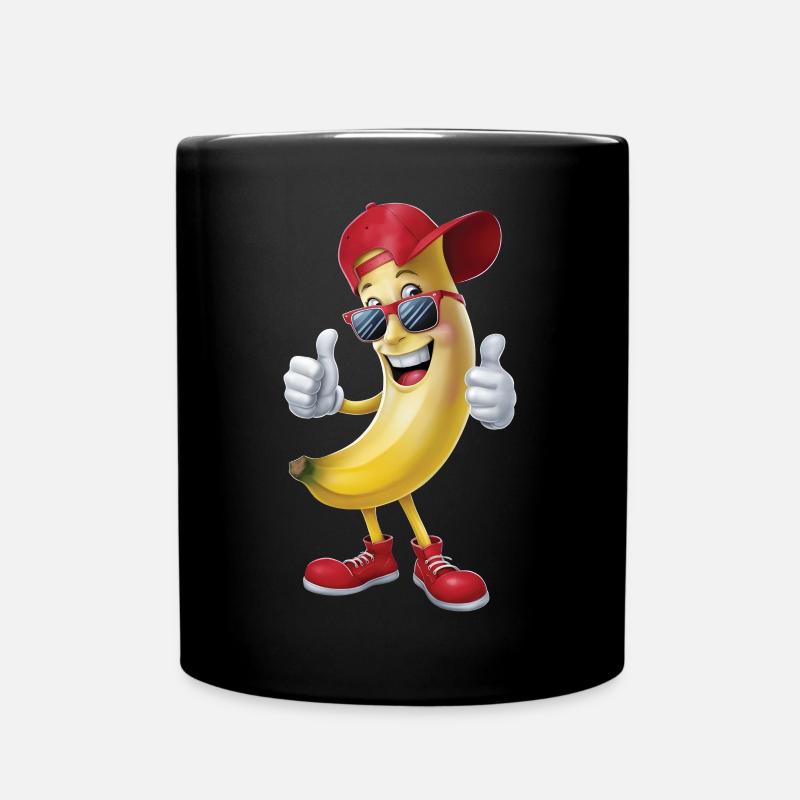 Banane - Tasse einfarbig - Schwarz