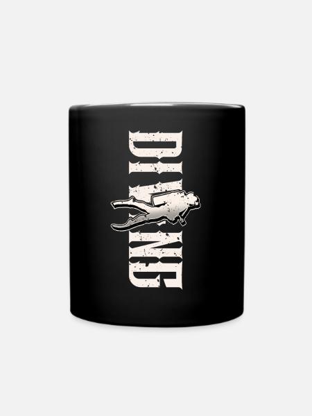Taucher Tauchen - Tasse einfarbig - Schwarz