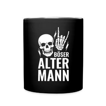 Böser alter Mann - Tasse einfarbig - Schwarz - Vorne