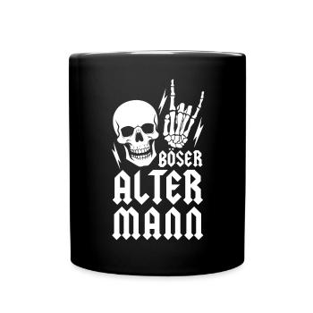 Böser alter Mann - Tasse einfarbig - Schwarz - Vorne