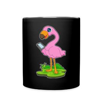 Flamingo Smartphone - Full Colour Mug - black - Front