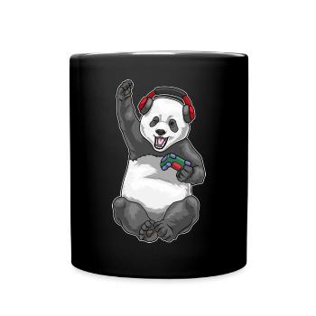 Panda Gamer Controller - Tasse einfarbig - Schwarz - Vorne