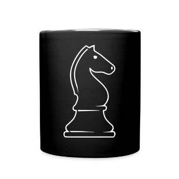 Chess piece knight - two knights, one game - Full Colour Mug - black - Front