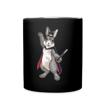 Bunny Wizard Wand - Full Colour Mug - black - Front