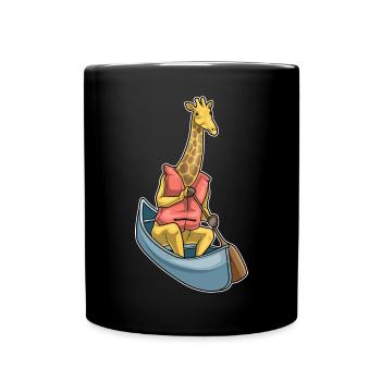 Giraffe Small Boat - Full Colour Mug - black - Front
