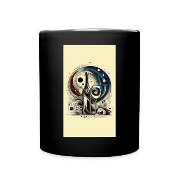 Wein 1 1 - Tasse einfarbig - Schwarz - Vorne
