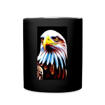Eagle Front - Tasse einfarbig - Schwarz - Vorne
