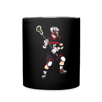 Pixel du joueur de crosse - Mug uni - noir - Devant