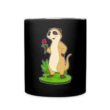 Rose de suricate - Mug uni - noir - Devant