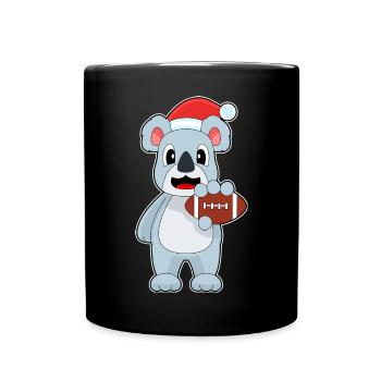 Koala Christmas American Football - Full Colour Mug - black - Front
