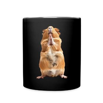 Meerschweinchen - Tasse einfarbig - Schwarz - Vorne