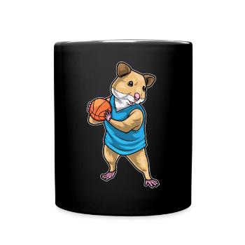 Hamster Basketteur Joueur Basketball - Mug uni - noir - Devant