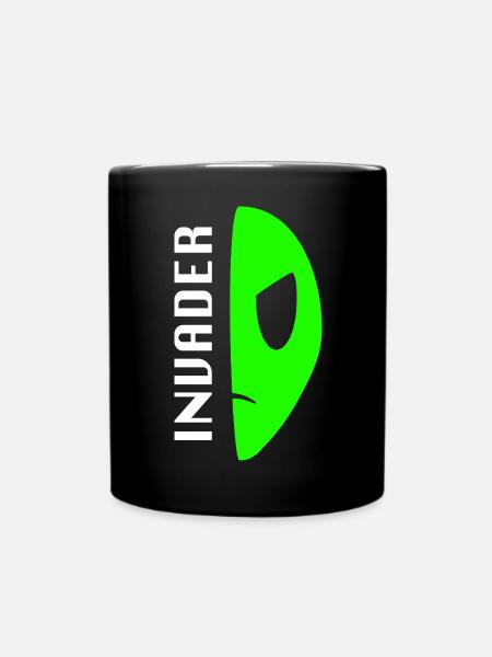 Alien Invader - Full Colour Mug - black