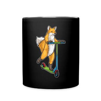 Fuchs Tretroller - Tasse einfarbig - Schwarz - Vorne