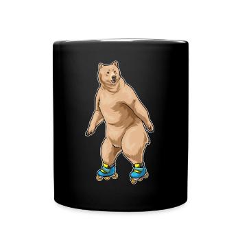 Bär Inline skating Inline skates - Tasse einfarbig - Schwarz - Vorne