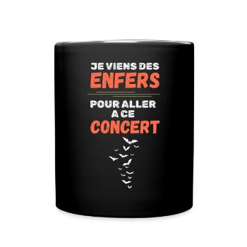 I Come From Hell Metal Konzert - Tasse einfarbig - Schwarz - Vorne