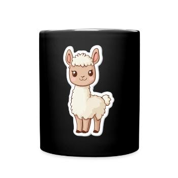 Llama Alpaca Llama Animal Gift - Full Colour Mug - black - Front