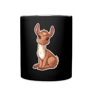 Llama Alpaca Llama Animal Gift - Full Colour Mug - black - Front