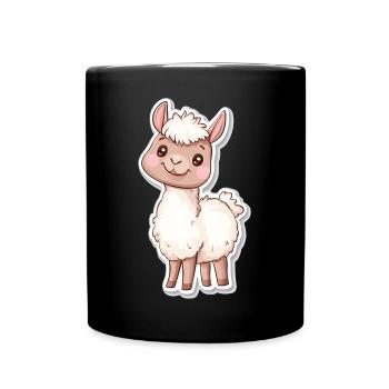 Llama Alpaca Llama Animal Gift - Full Colour Mug - black - Front