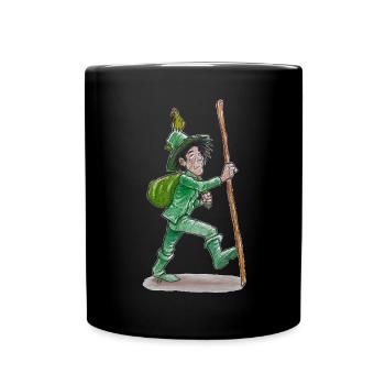 Le vagabond vert "GreenVagrant" en vadrouille - Mug uni - noir - Devant