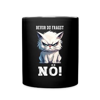 Before You Ask Nope No Cat Funny Saying Humor - Full Colour Mug - black - Front