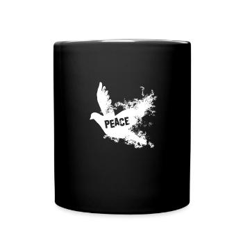 Against racism, for peace - Full Colour Mug - black - Front
