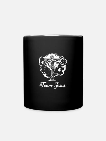 Team Jesus Cross Crucifixion God God Bible Holy - Full Colour Mug - black