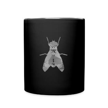 Fliege - Tasse einfarbig - Schwarz - Vorne